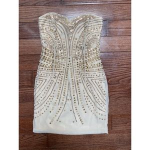 Off-White Sequin Mini Dress